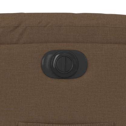 Poltrona Alzapersona Reclinabile Elettrica Marrone Tessuto - homemem39