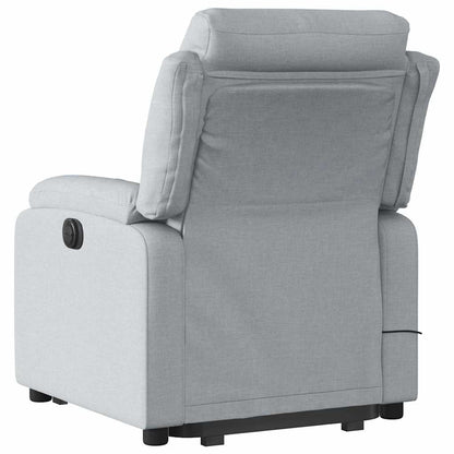 Poltrona Alzapersona Massaggi Elettrica Grigio Chiaro Tessuto | homemem39