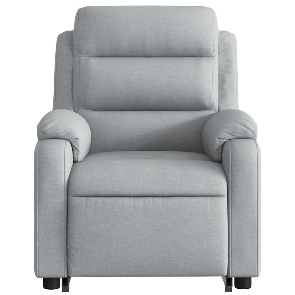 Poltrona Alzapersona Massaggi Elettrica Grigio Chiaro Tessuto | homemem39