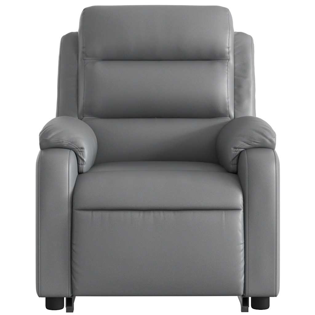 Poltrona Alzapersona Elettrica Reclinabile Grigio in Similpelle | homemem39