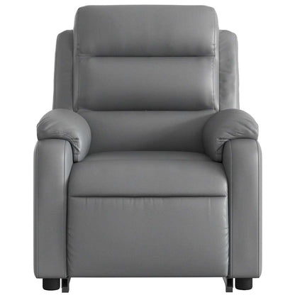 Poltrona Alzapersona Elettrica Reclinabile Grigio in Similpelle | homemem39