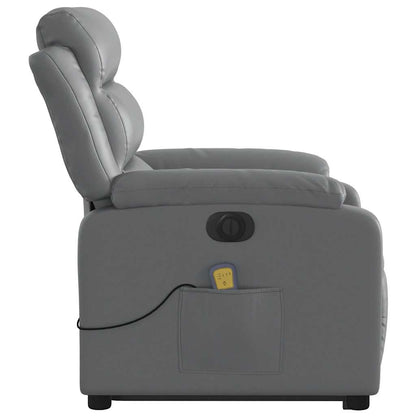 Poltrona Alzapersona Elettrica Reclinabile Grigio in Similpelle | homemem39