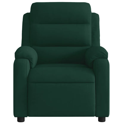 Poltrona Elettrica Reclinabile Verde Scuro in Vera Pelle | homemem39