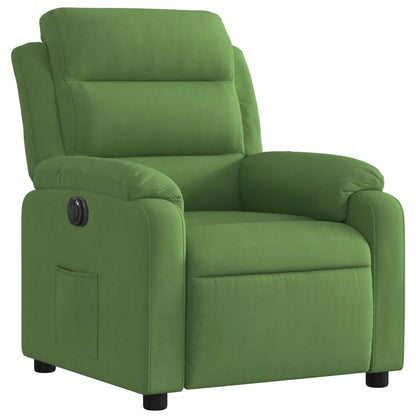 Poltrona Reclinabile Elettrica Verde Chiaro in Velluto | homemem39