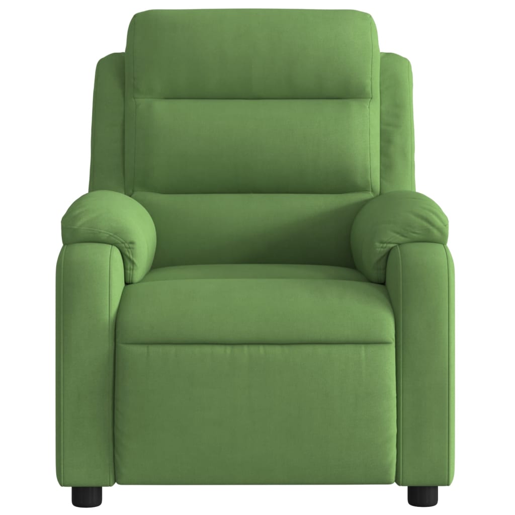 Poltrona Reclinabile Elettrica Verde Chiaro in Velluto | homemem39