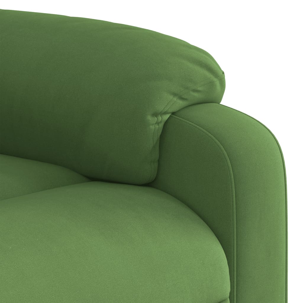 Poltrona Reclinabile Elettrica Verde Chiaro in Velluto | homemem39