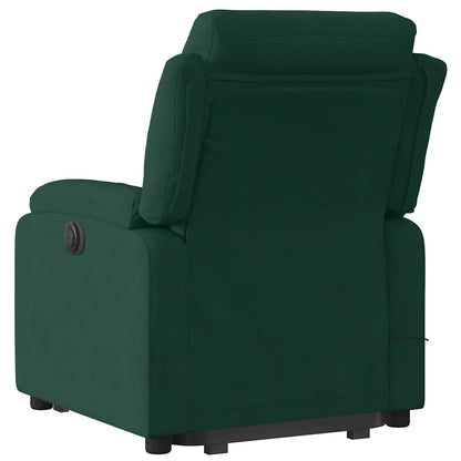Poltrona Alzapersona Reclinabile Verde Scuro in Velluto | homemem39