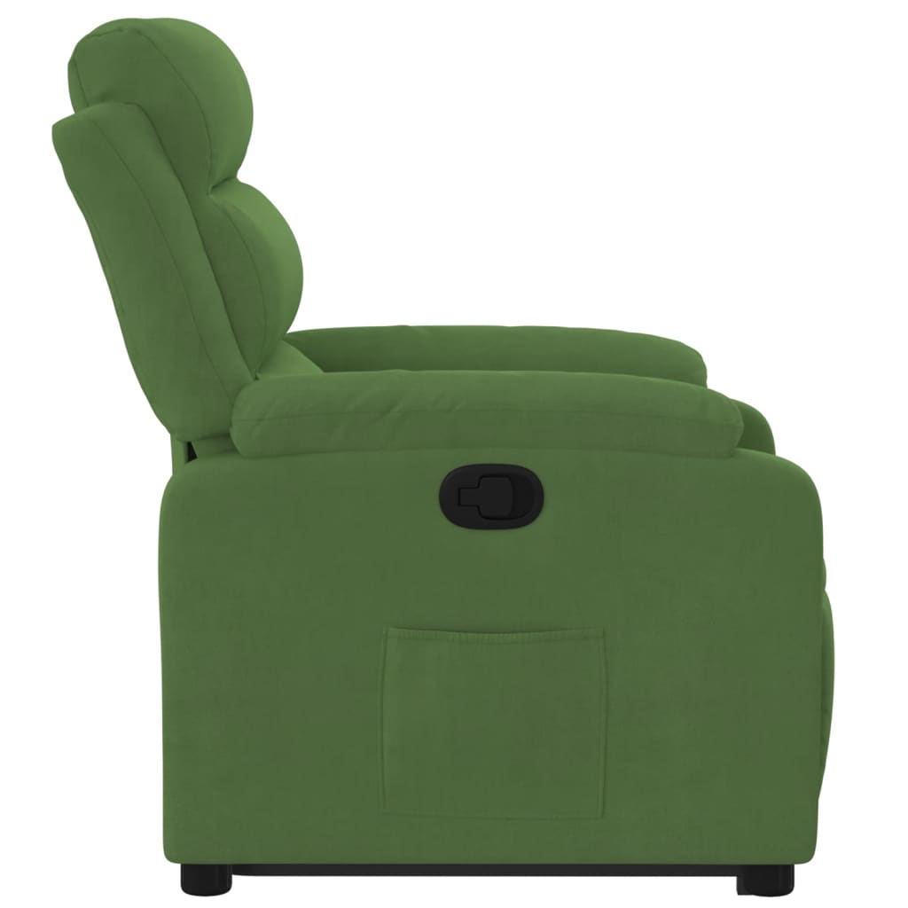 Poltrona Alzapersona Reclinabile Verde Chiaro in Velluto | homemem39