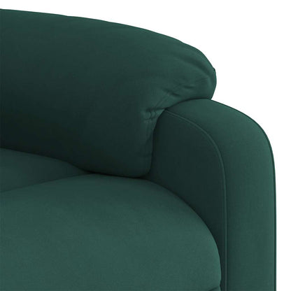 Poltrona Alzapersona Reclinabile Verde Scuro in Velluto | homemem39