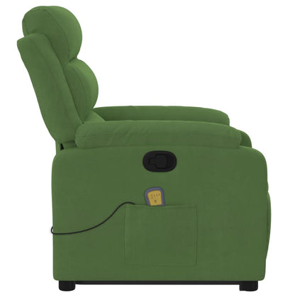 Poltrona Alzapersona Reclinabile Verde Chiaro in Velluto | homemem39