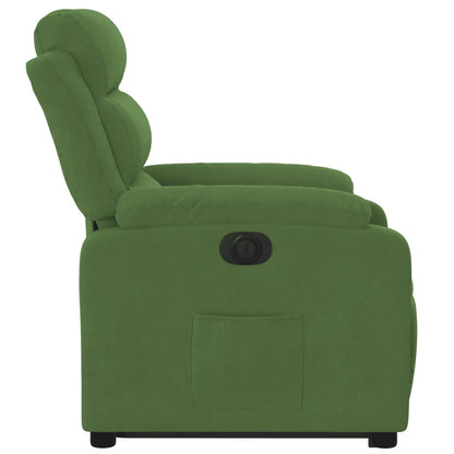 Poltrona Alzapersona Reclinabile Elettrica Verde Chiaro Velluto | homemem39