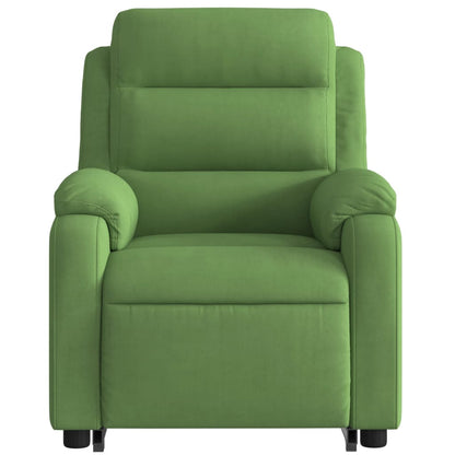 Poltrona Alzapersona Massaggi Elettrica Verde Chiaro Velluto | homemem39