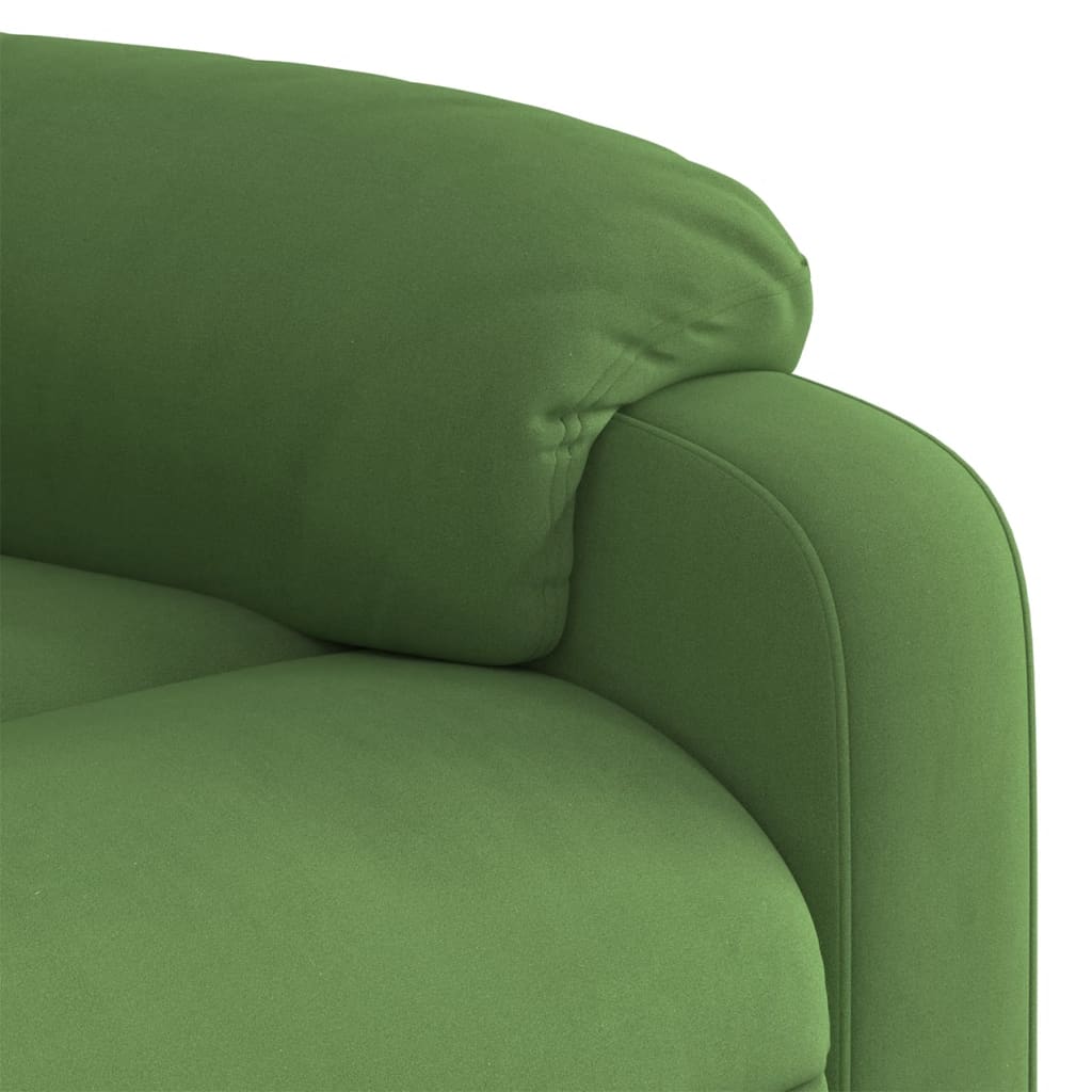 Poltrona Alzapersona Massaggi Elettrica Verde Chiaro Velluto | homemem39