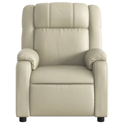 Poltrona Reclinabile Elettrica Crema in Similpelle | homemem39