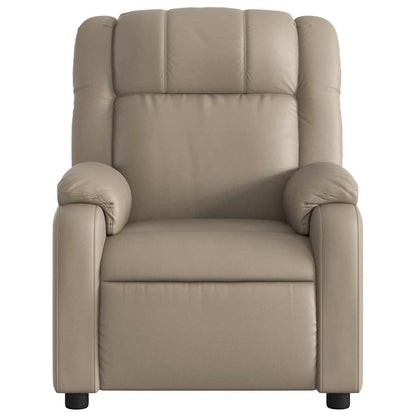 Poltrona Reclinabile Massaggio Elettrica Cappuccino Similpelle - homemem39