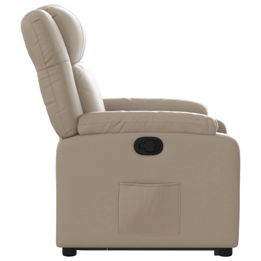 Poltrona Alzapersona Reclinabile Cappuccino in Similpelle | homemem39