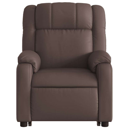 Poltrona Alzapersona Elettrica Reclinabile Marrone Similpelle | homemem39