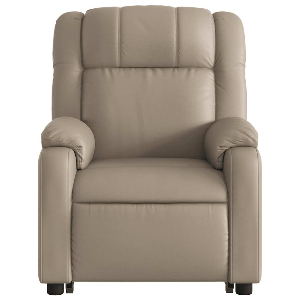 Poltrona Alzapersona Massaggio Elettrica Cappuccino Similpelle | homemem39