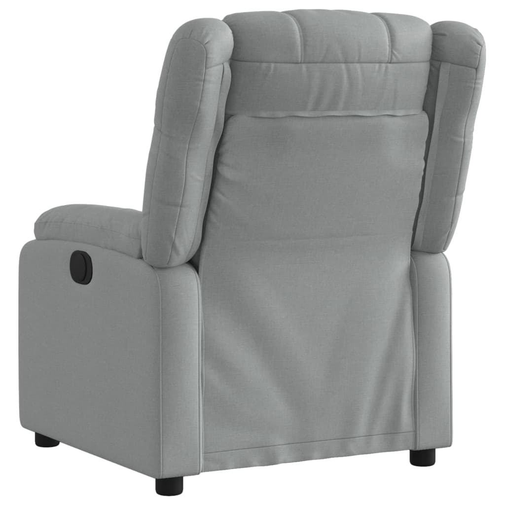 Poltrona Elettrica Reclinabile Grigio Chiaro in Tessuto | homemem39