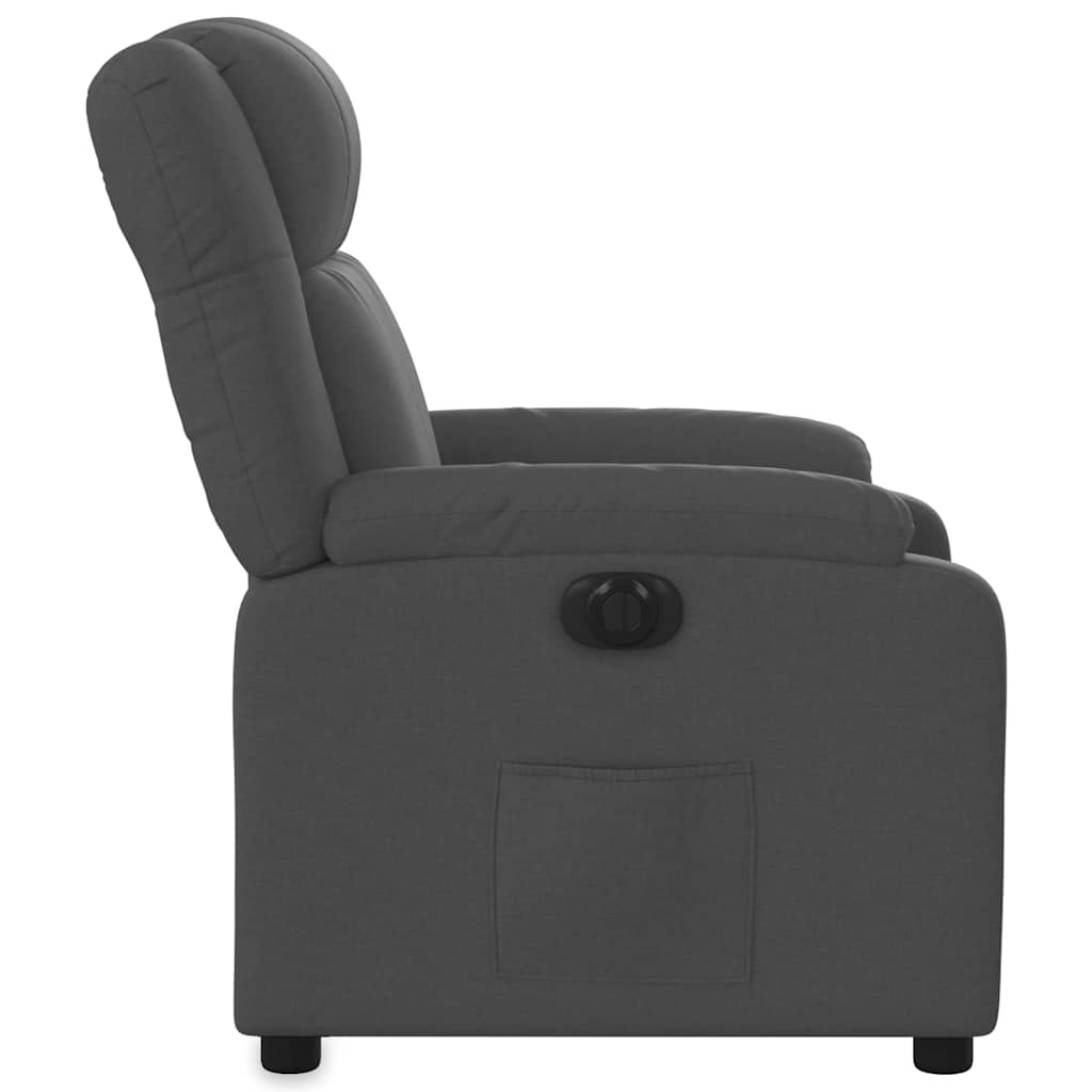 Poltrona Elettrica Reclinabile Grigio Scuro in Tessuto | homemem39