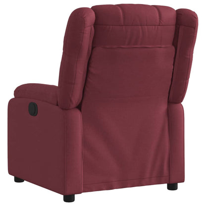 Poltrona Elettrica Reclinabile Rosso Vino in Tessuto | homemem39