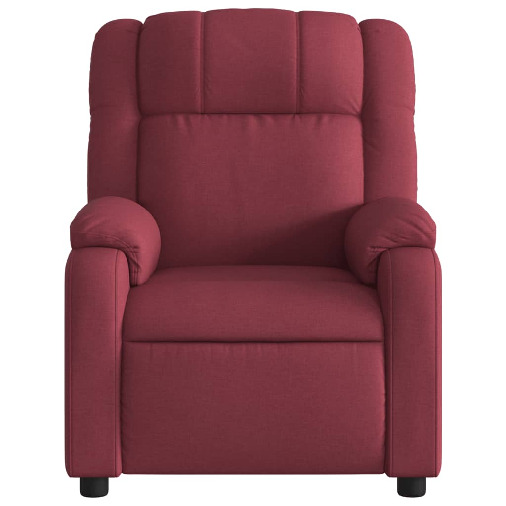 Poltrona Elettrica Reclinabile Rosso Vino in Tessuto | homemem39