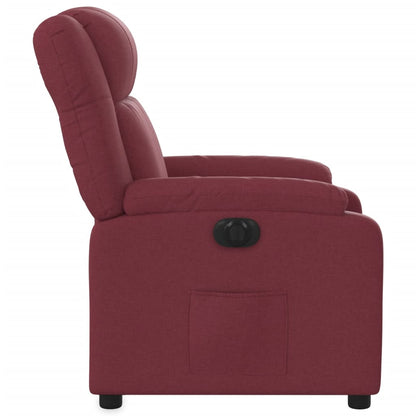 Poltrona Elettrica Reclinabile Rosso Vino in Tessuto | homemem39