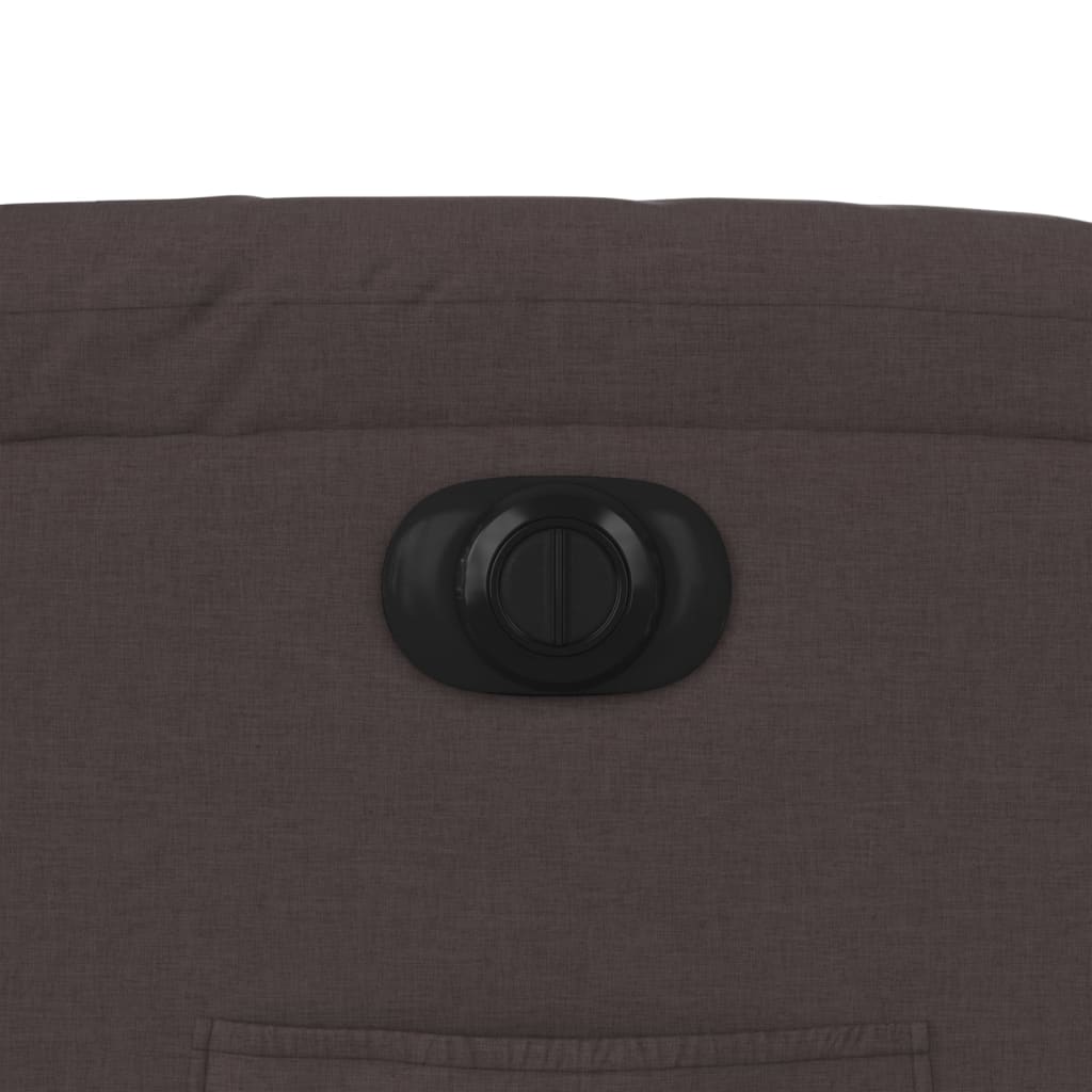 Poltrona Elettrica Reclinabile Marrone Scuro in Tessuto - homemem39