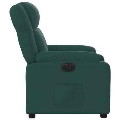 Poltrona Elettrica Reclinabile Verde Scuro in Tessuto | homemem39