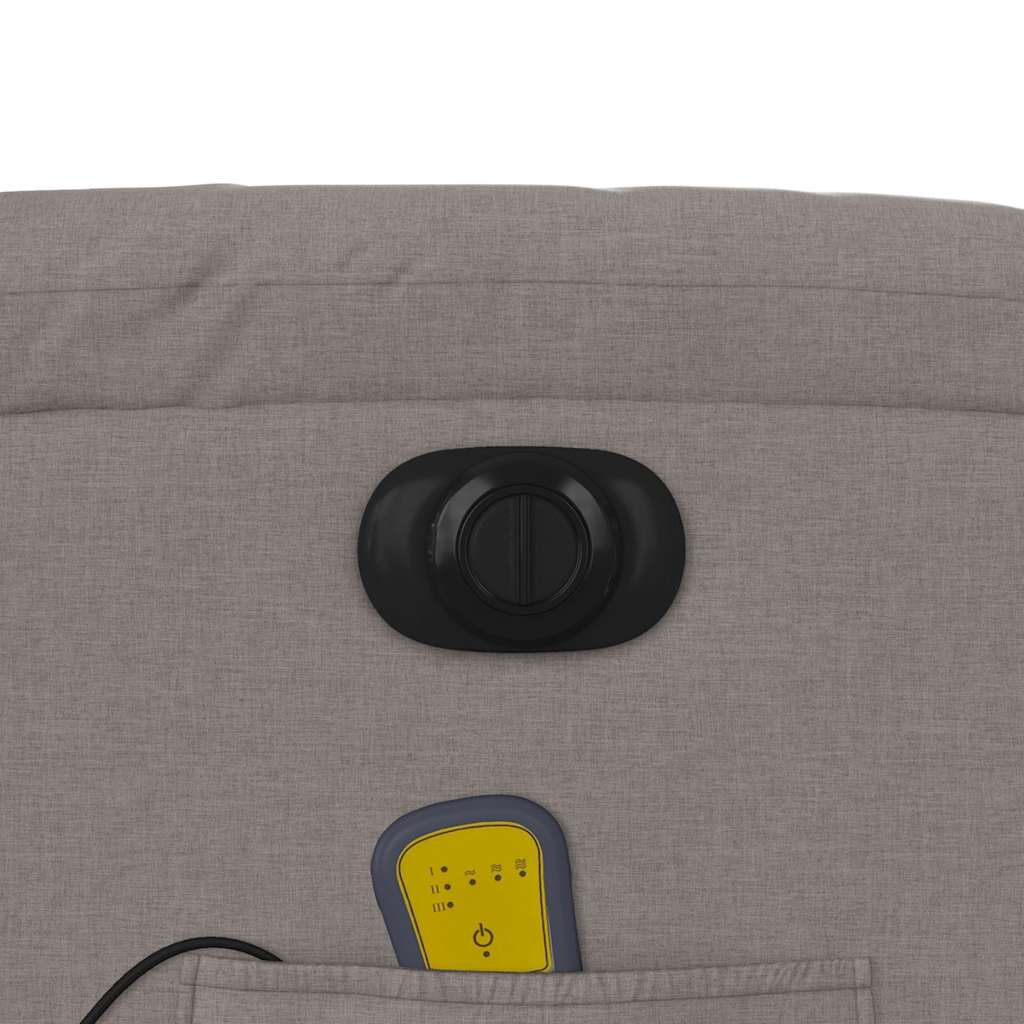 Poltrona Massaggiante Reclinabile Elettrica Tortora in Tessuto - homemem39