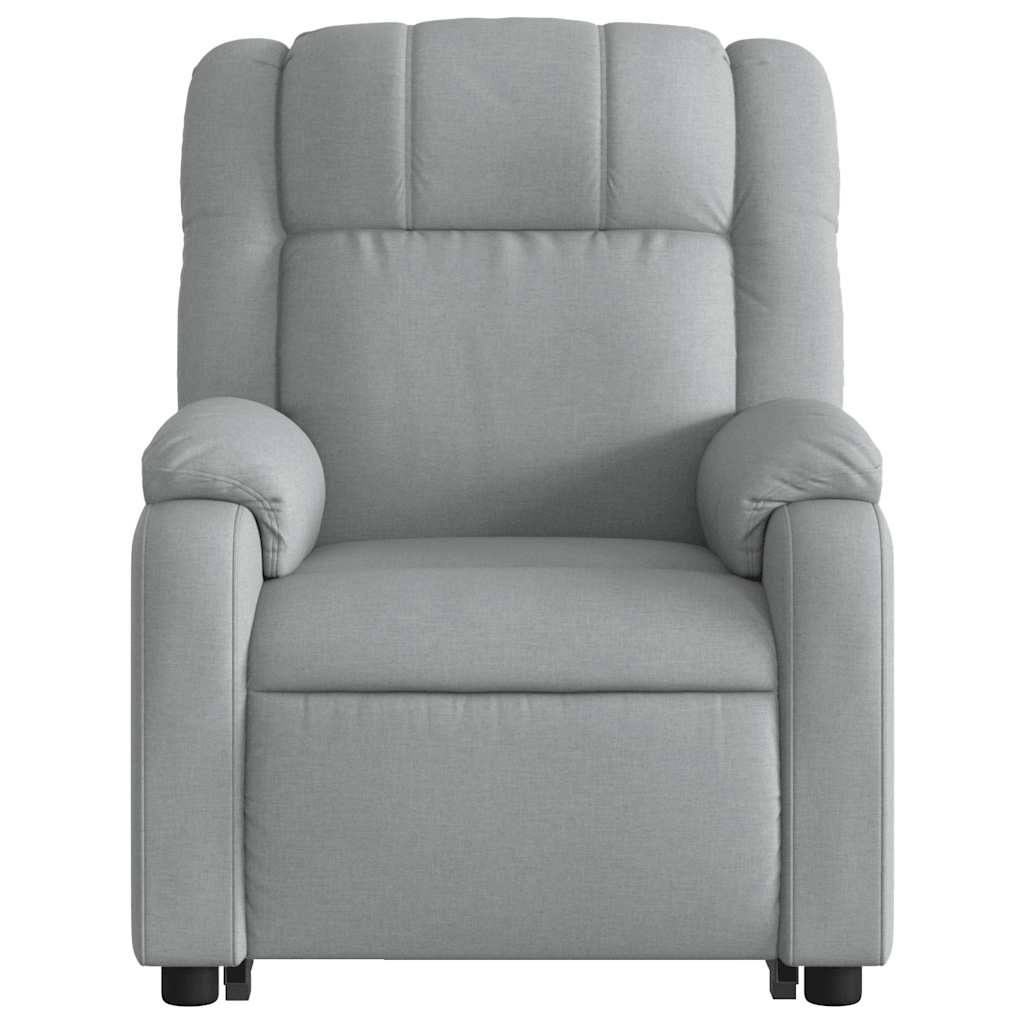 Poltrona Alzapersona Massaggi Reclinabile Grigio Chiaro Tessuto | homemem39