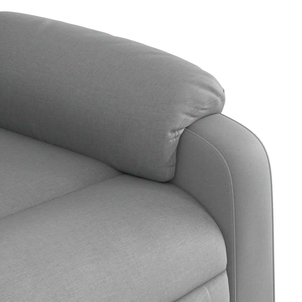 Poltrona Alzapersona Massaggi Reclinabile Grigio Chiaro Tessuto | homemem39
