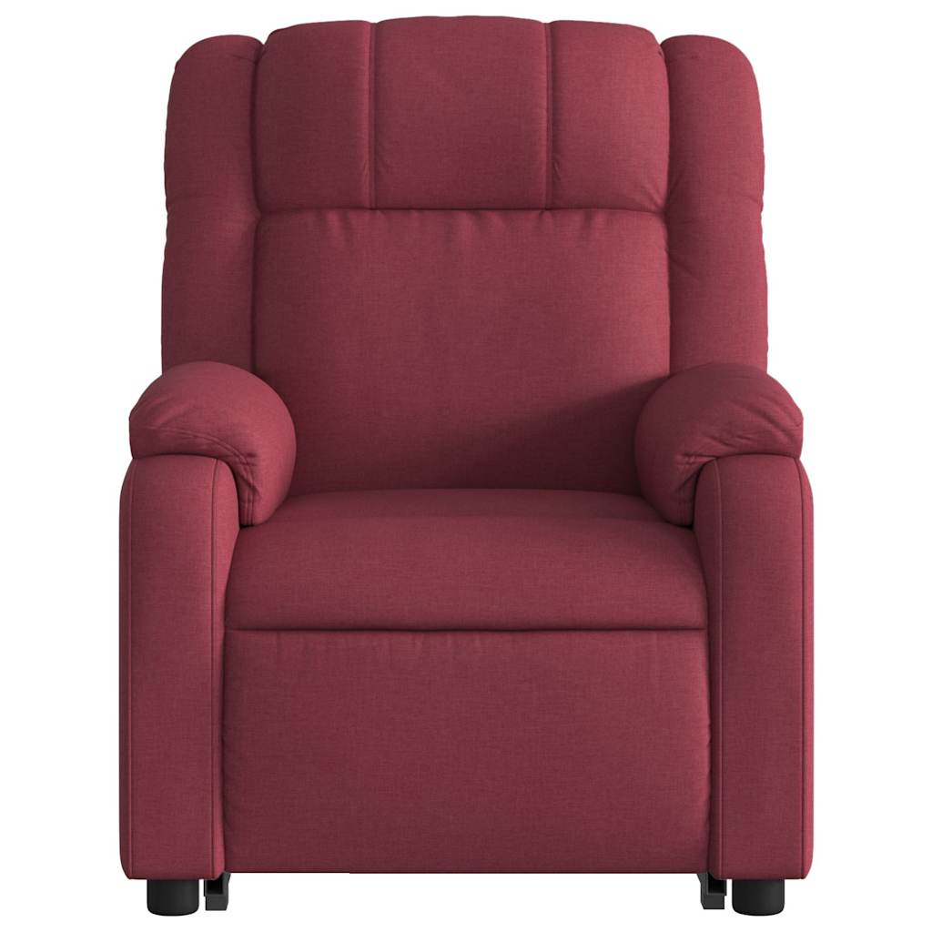 Poltrona Alzapersona Reclinabile Elettrica Rosso Vino Tessuto | homemem39