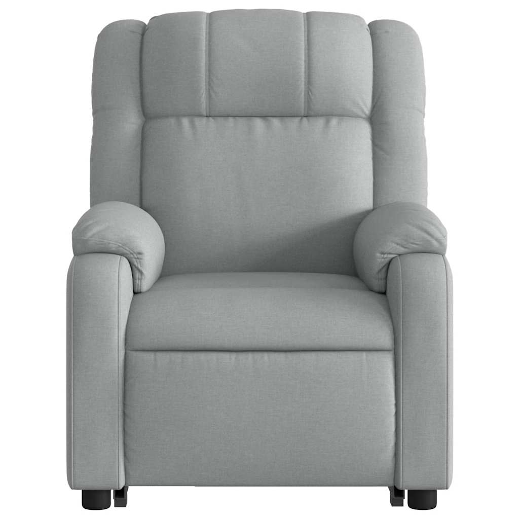 Poltrona Alzapersona Massaggi Elettrica Grigio Chiaro Tessuto | homemem39