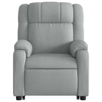Poltrona Alzapersona Massaggi Elettrica Grigio Chiaro Tessuto | homemem39