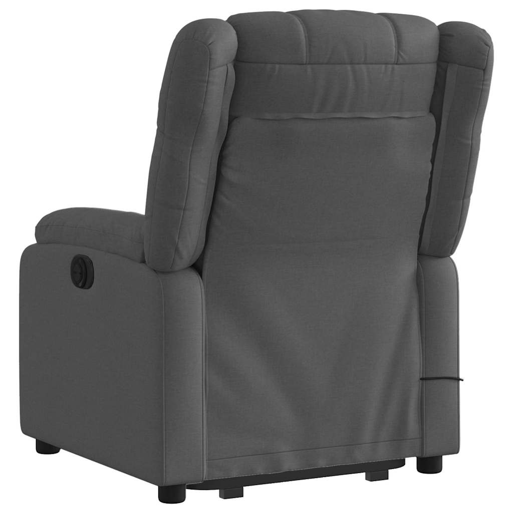 Poltrona Alzapersona Massaggi Elettrica Grigio Scuro Tessuto | homemem39