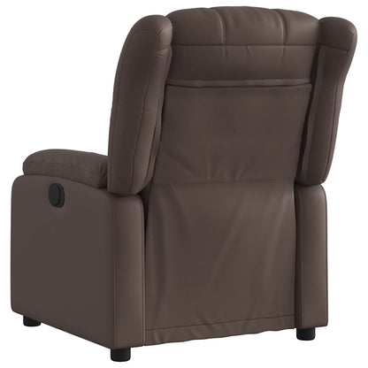 Poltrona Reclinabile Elettrica Marrone in Similpelle | homemem39