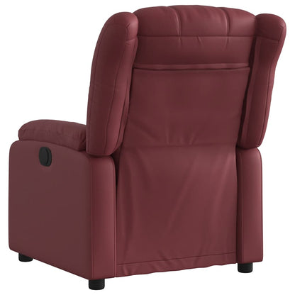 Poltrona Reclinabile Elettrica Rosso Vino in Similpelle | homemem39