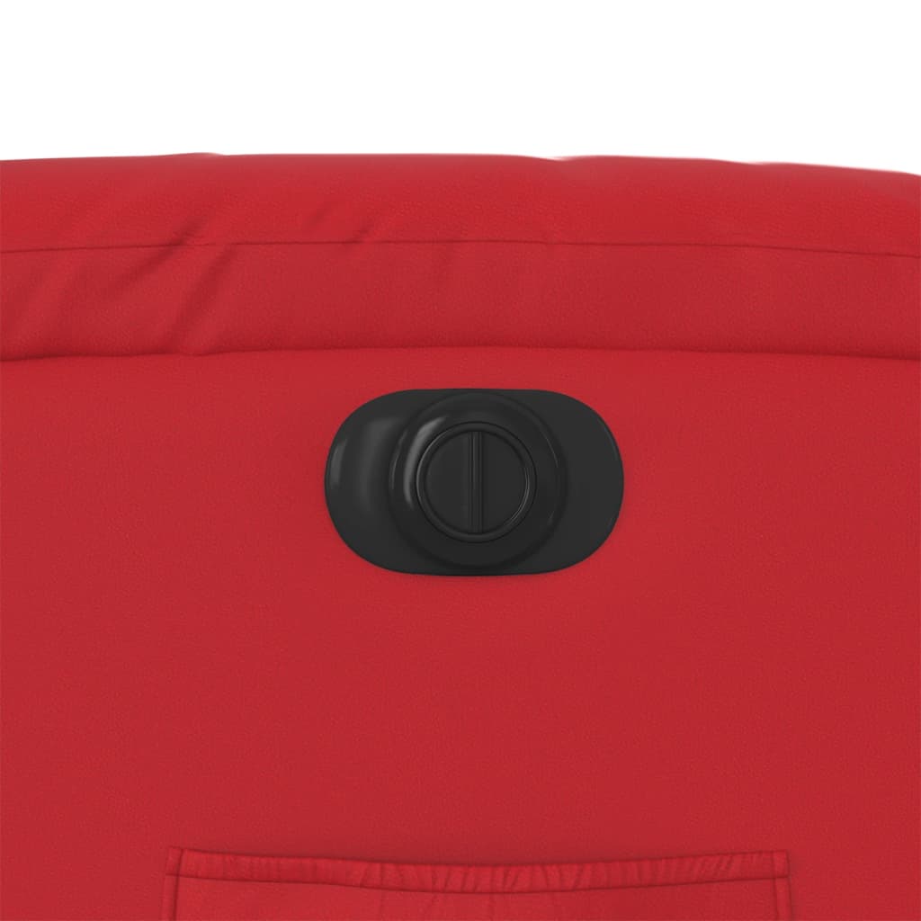 Poltrona Reclinabile Elettrica Rossa in Similpelle - homemem39