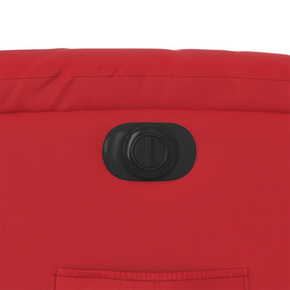 Poltrona Reclinabile Elettrica Rossa in Similpelle - homemem39