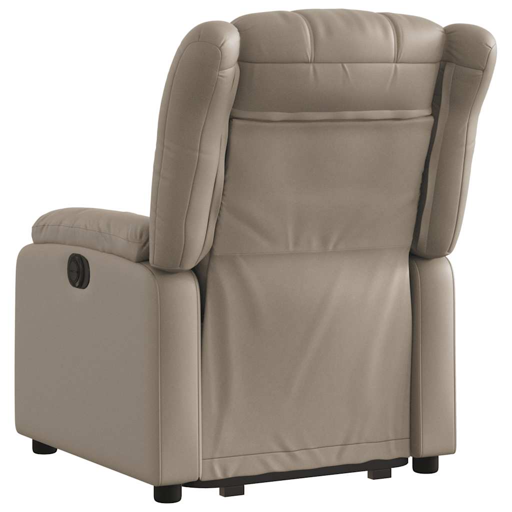 Poltrona Alzapersona Reclinante Elettrica Cappuccino Similpelle | homemem39