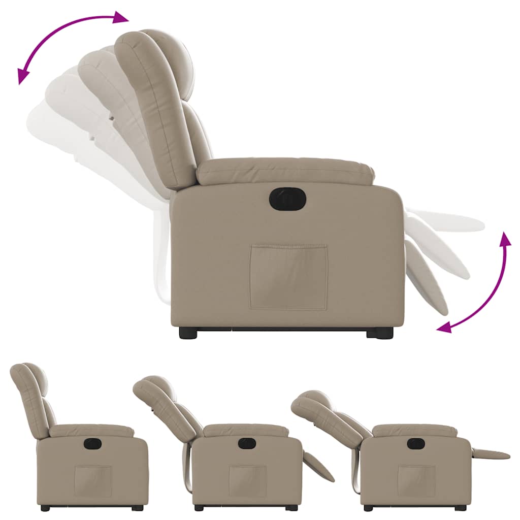 Poltrona Alzapersona Reclinante Elettrica Cappuccino Similpelle | homemem39