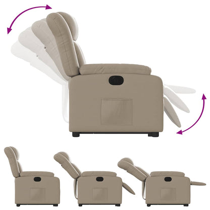 Poltrona Alzapersona Reclinante Elettrica Cappuccino Similpelle | homemem39