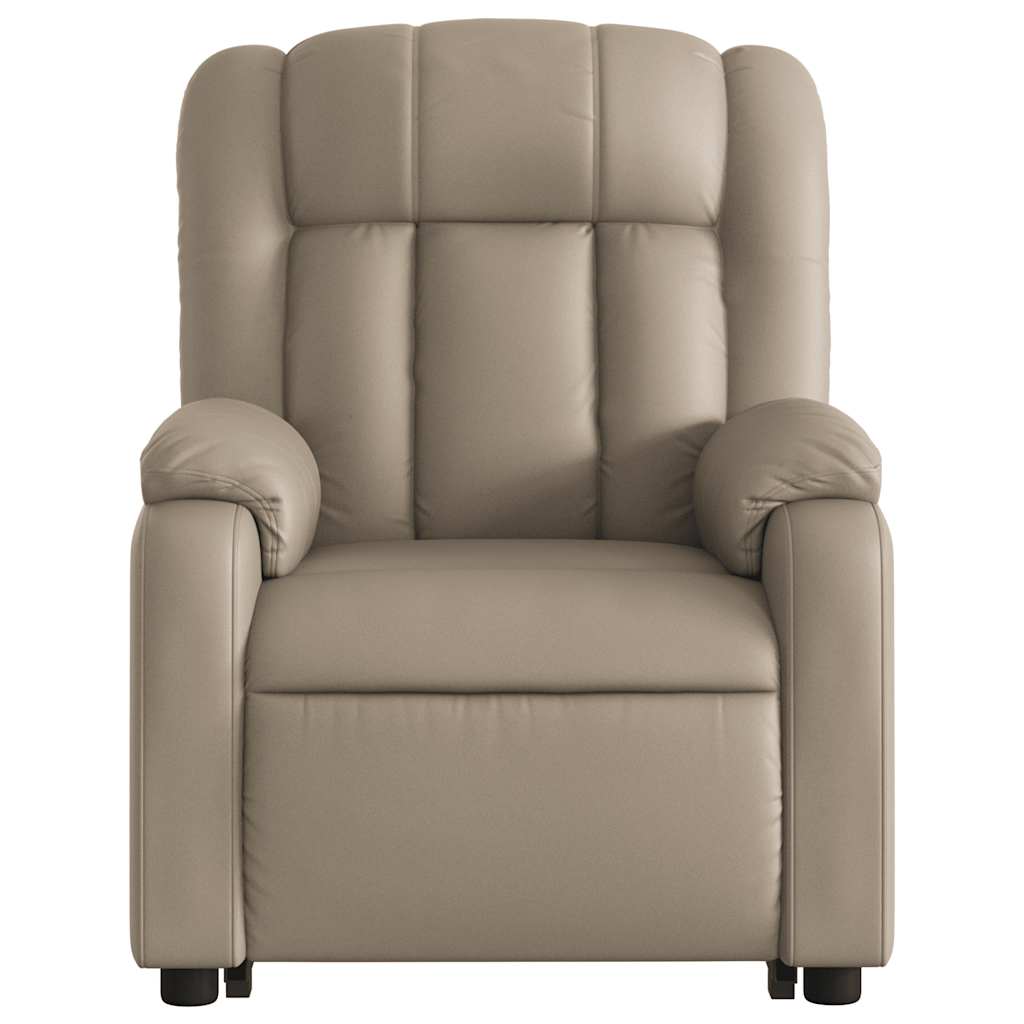Poltrona Alzapersona Reclinante Elettrica Cappuccino Similpelle | homemem39