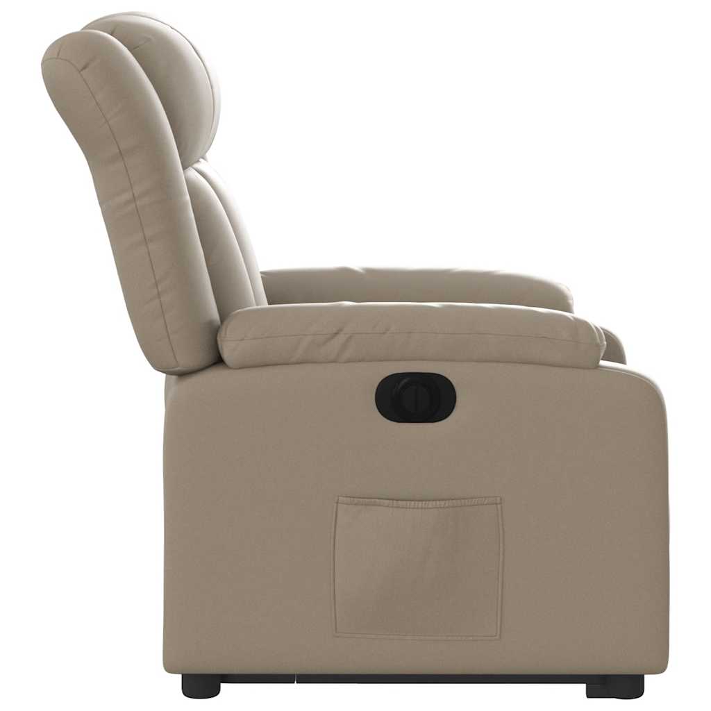 Poltrona Alzapersona Reclinante Elettrica Cappuccino Similpelle | homemem39