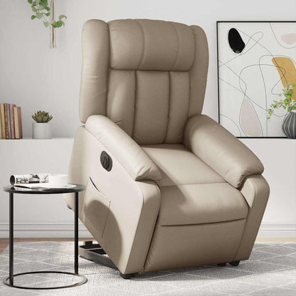 Poltrona Alzapersona Reclinante Elettrica Cappuccino Similpelle | homemem39