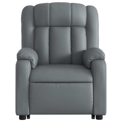 Poltrona Alzapersona Elettrica Reclinabile Grigio in Similpelle - homemem39