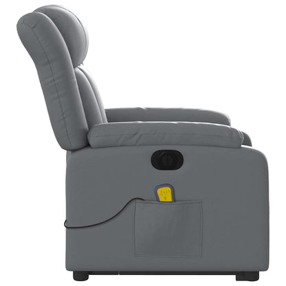Poltrona Alzapersona Elettrica Reclinabile Grigio in Similpelle - homemem39