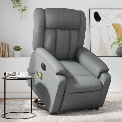 Poltrona Alzapersona Elettrica Reclinabile Grigio in Similpelle | homemem39