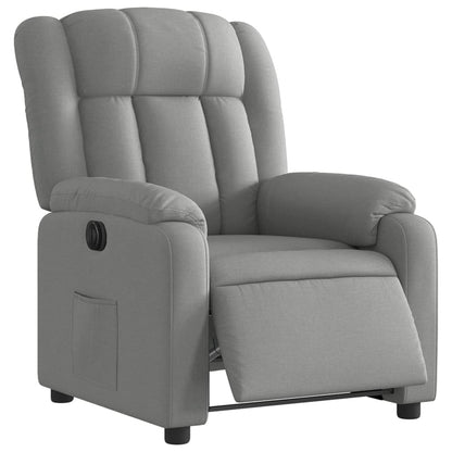 Poltrona Elettrica Reclinabile Grigio Chiaro in Tessuto | homemem39